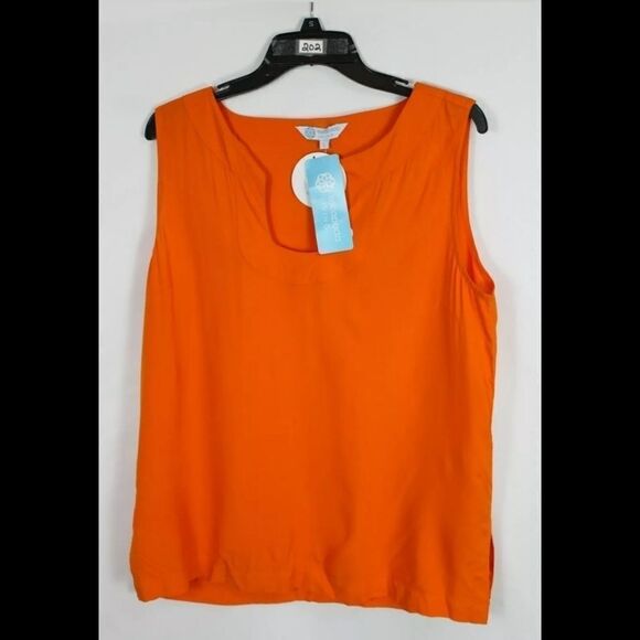 ESCAPADA LIVING S/L TESSA TOP SOLID TANGERINE NWT - Picture 5 of 9